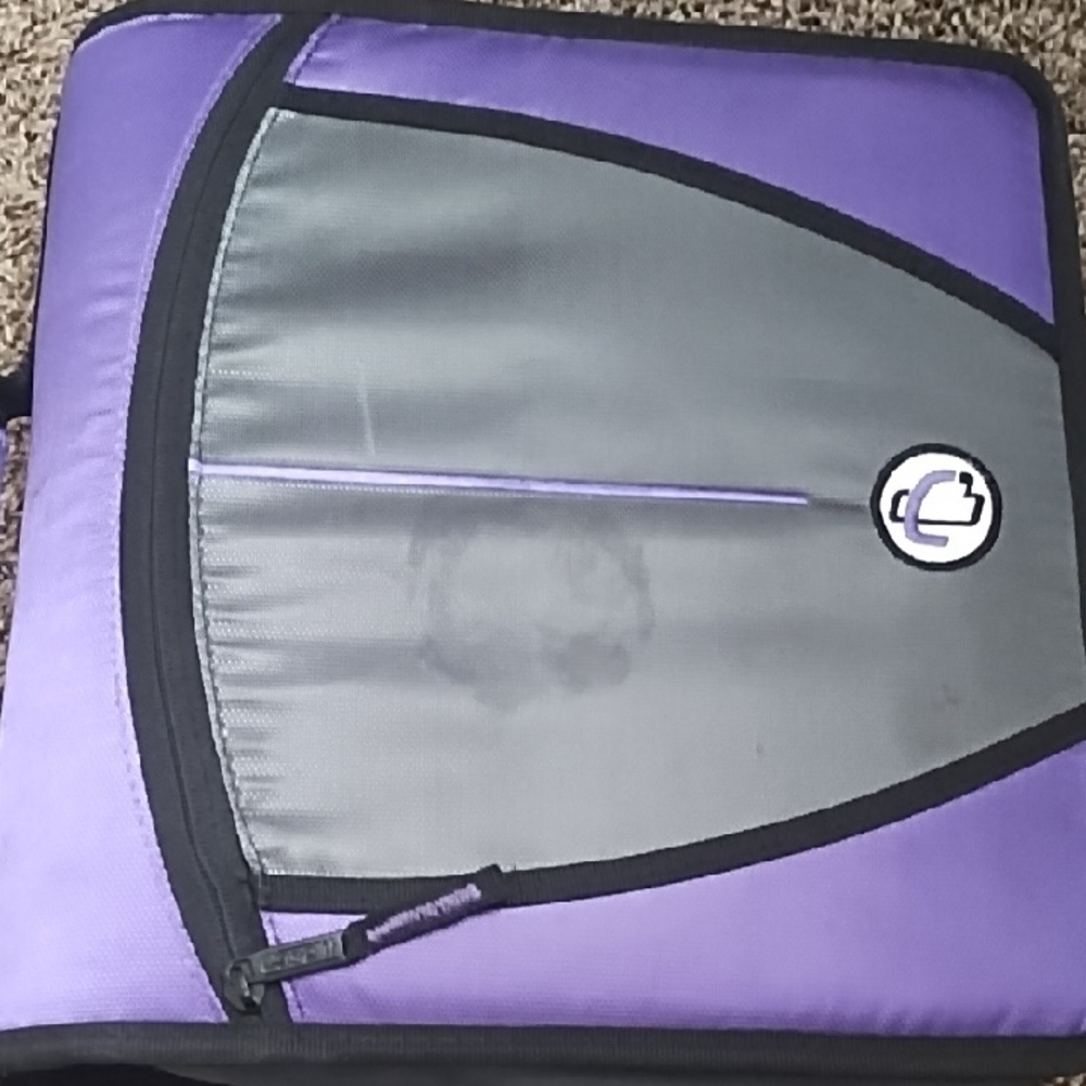 Purple and Gray Office Binder with Modern Design